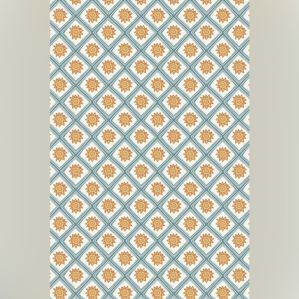 Anthropologie Annika Reed Studios Solstice Sun Solar Wallpaper NWT